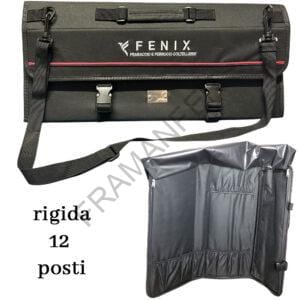 Borsa portacoltelli rigida 12 posti rigida Fenix nera con tracolla 142050 ferramenta framanfer sarno