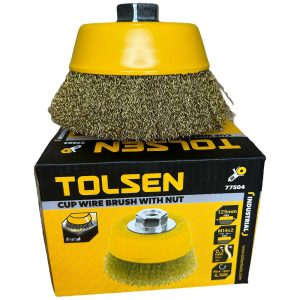spazzola a tazza 125 mm peli lisci m14 tolsen ferramenta framanfer sarno