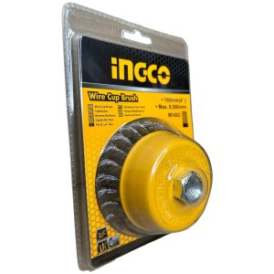 spazzola a tazza 100 mm peli ritorti per smerigliatrice m14 ingco ferramenta framanfer sarno