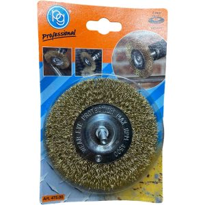 spazzola circolare peli lisci per trapano 100mm poggi art 475 ferramenta framanfer sarno