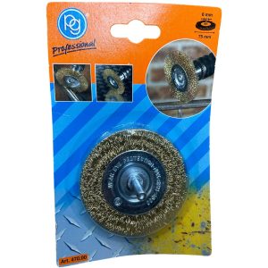 spazzola circolare peli lisci per trapano 75mm poggi art 470 ferramenta framanfer sarno