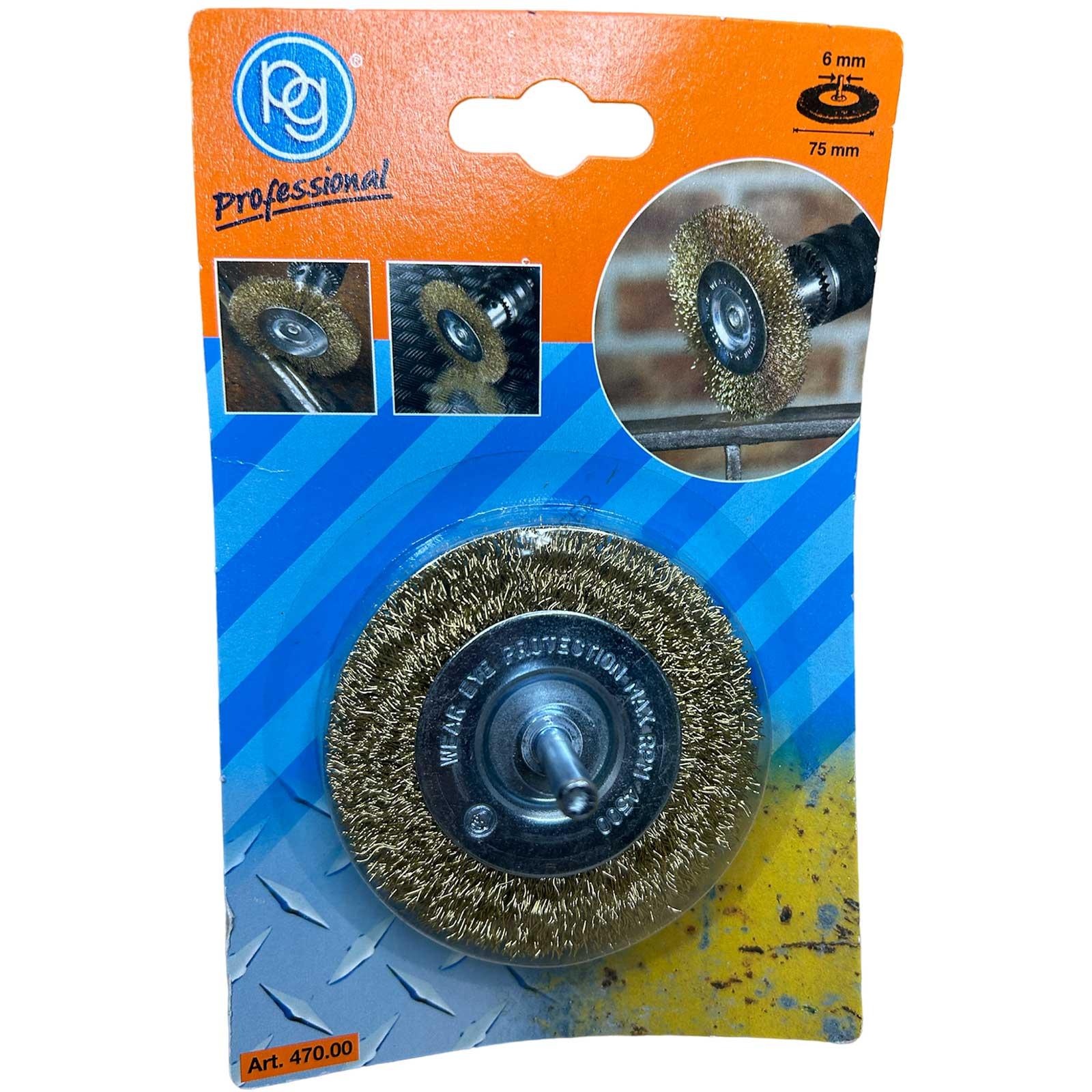 spazzola circolare peli lisci per trapano 75mm poggi art 470 ferramenta framanfer sarno