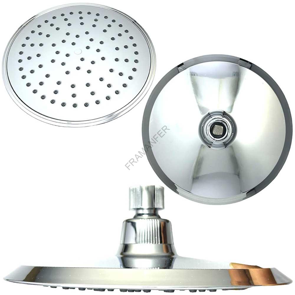 soffione tondo 20 cm cromato pvc ferramenta framanfer sarno