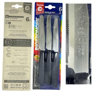 Coltelli tavola per lavastoviglie 6Pz nero Bonomi Made in Italy ferramenta framanfer sarno