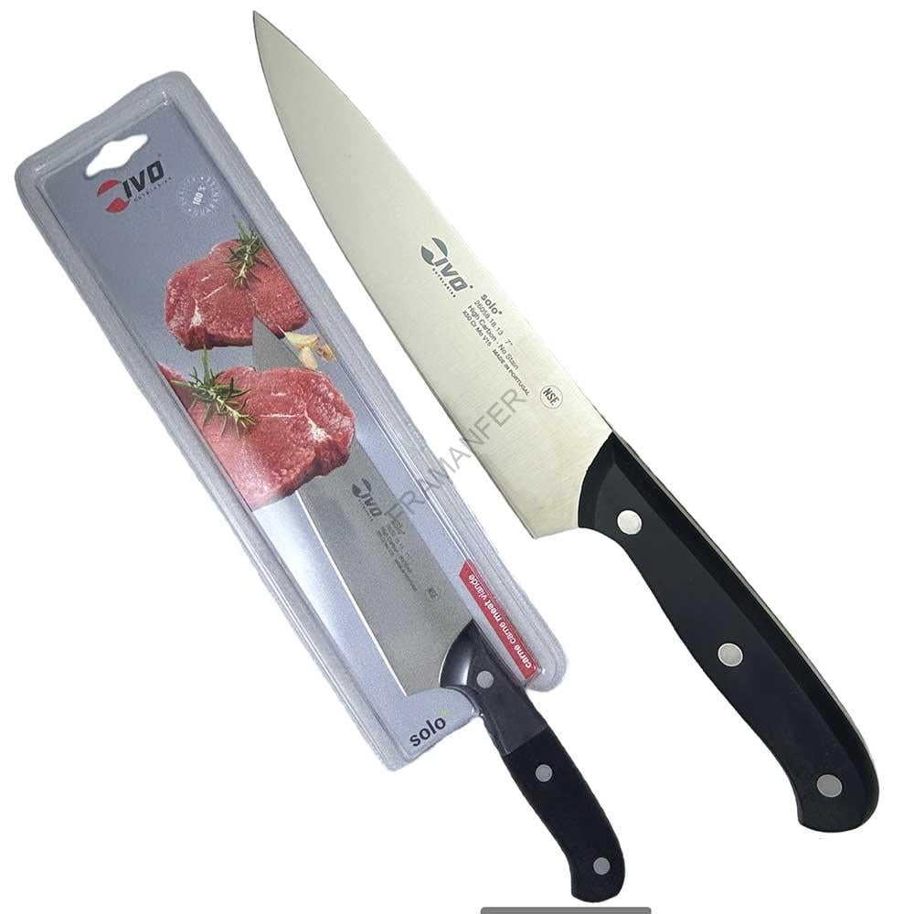 ivo coltello da cucina utility 15cm con manico in pom nero e rivetti acciaio inox ferramenta framanfer sarno