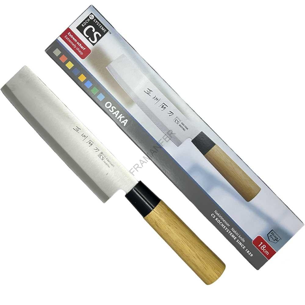 coltello nakiri 18 cm cs osaka manico in legno ferramenta framanfer sarno