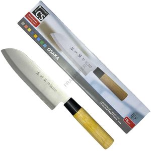 coltello santoku 18 cm cs osaka manico in legno ferramenta framanfer sarno