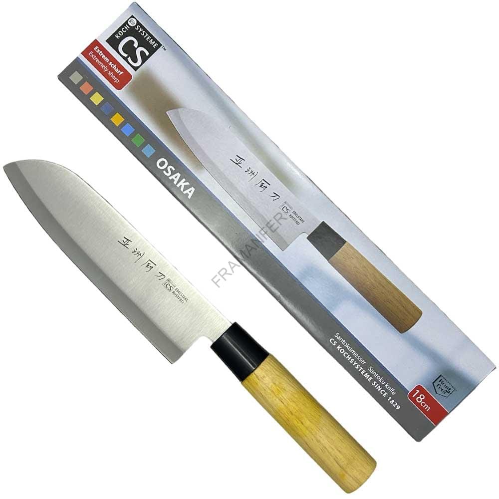 coltello santoku 18 cm cs osaka manico in legno ferramenta framanfer sarno