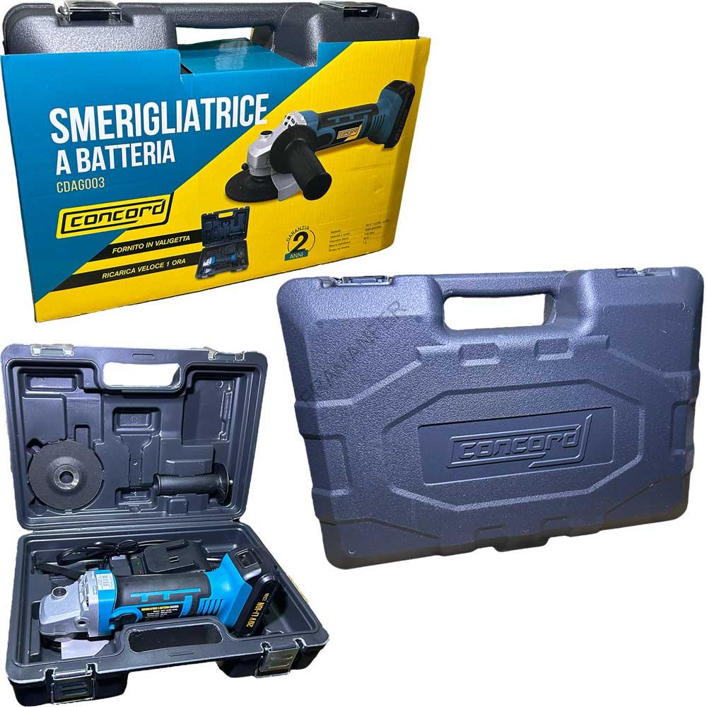 smerigliatrice a batteria litio 20v 1,3ah CDAG003 concord ferramenta framanfer sarno