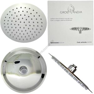 soffione inox tondo acciaio 20cm ferramenta framanfer sarno