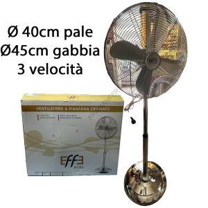 ventilatore cromato a pavimento 40cm pale 45cm griglia alto 130cm vx ferramenta framanfer sarno
