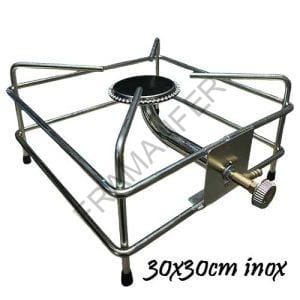 fornello inox 30 cm con bruciatore in acciaio e rubinetto gas in ottone ferramenta framanfer sarno