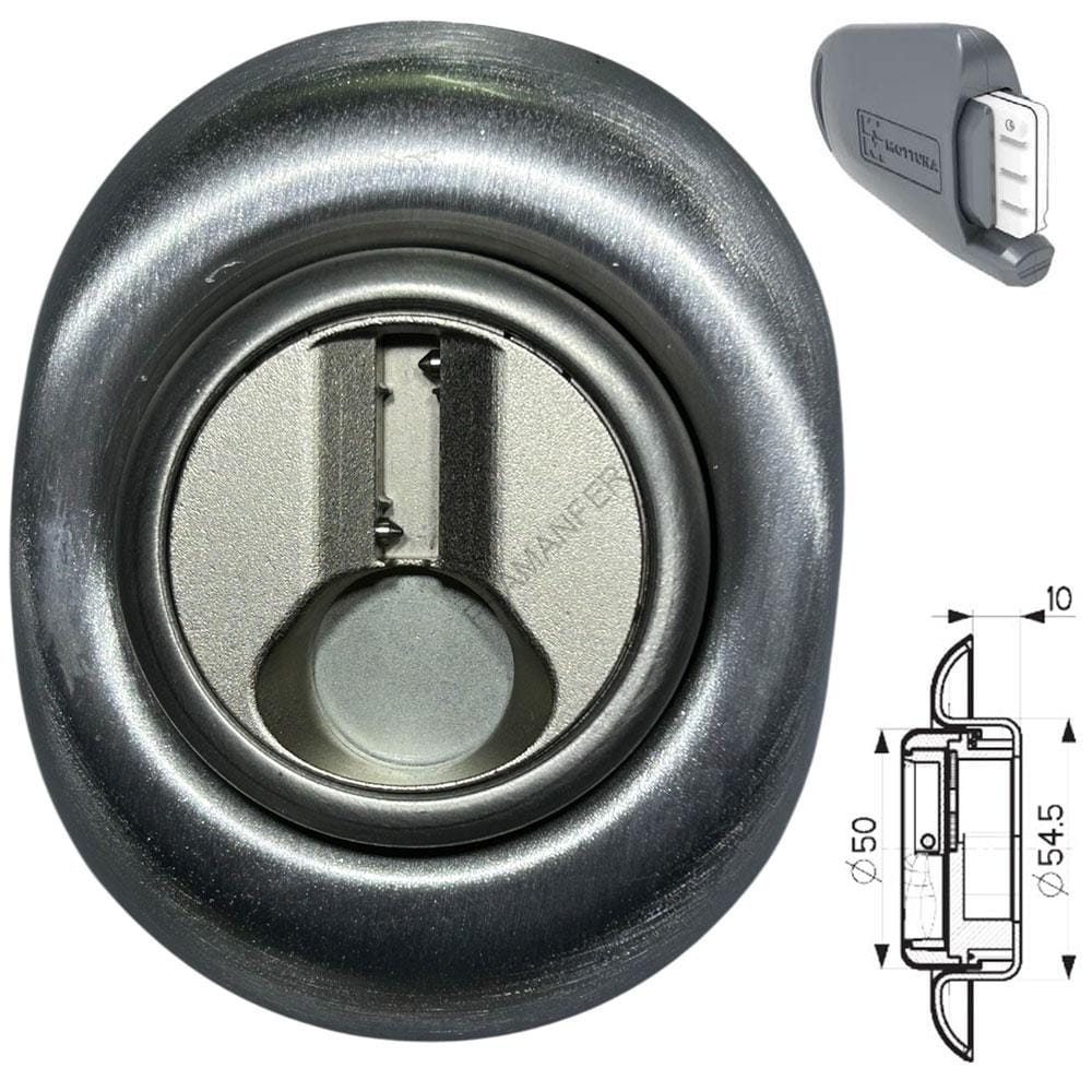 Defender magnetico mottura df332p 0ncsc3 colore satinato interasse 38mm spessore 30mm diametro 50mm chiave magnetica ferramenta framanfer sarno