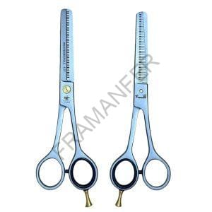 forbice barbiere sfoltire 6,5" gambo tondo inox sabbiate fx ferramenta framanfer sarno