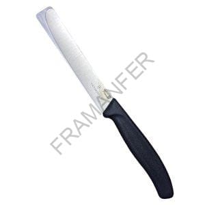 coltello tavola liscio 11cm nero victorinox ferramenta framanfer sarno