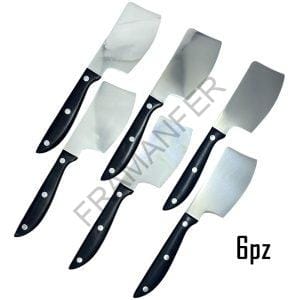 mannarette da tavola 6 pezzi manico nero lama 7,5cm framanfer sarno