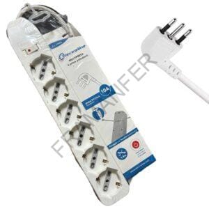 multipresa 6 posti con spina piccola 10 ampere con interruttore termico ferramenta framanfer sarno