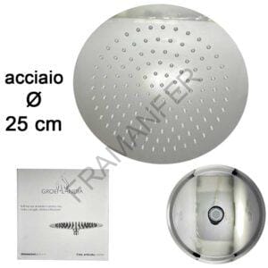 soffione tondo acciaio inox 25cm ferramenta framanfer sarno