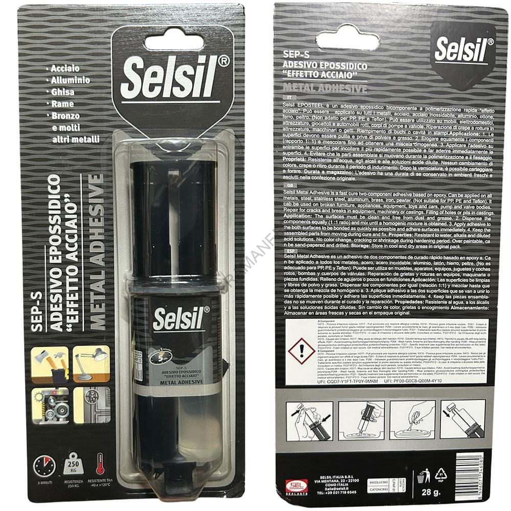 colla epossidica per metalli effetto acciaio selsil ferramenta framanfer sarno