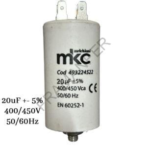 condensatore 20uf 450v in polipropilene con faston e fissaggio con vite 8ma ferramenta framanfer sarno