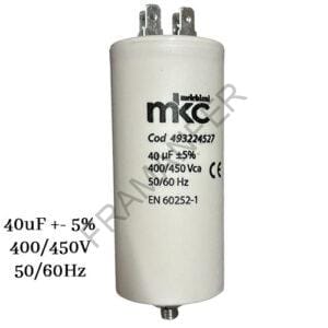 condensatore 40uf 450v in polipropilene con faston e fissaggio con vite 8ma ferramenta framanfer sarno