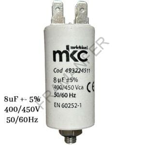 condensatore 8uf 450v in polipropilene con faston e fissaggio con vite 8ma ferramenta framanfer sarno