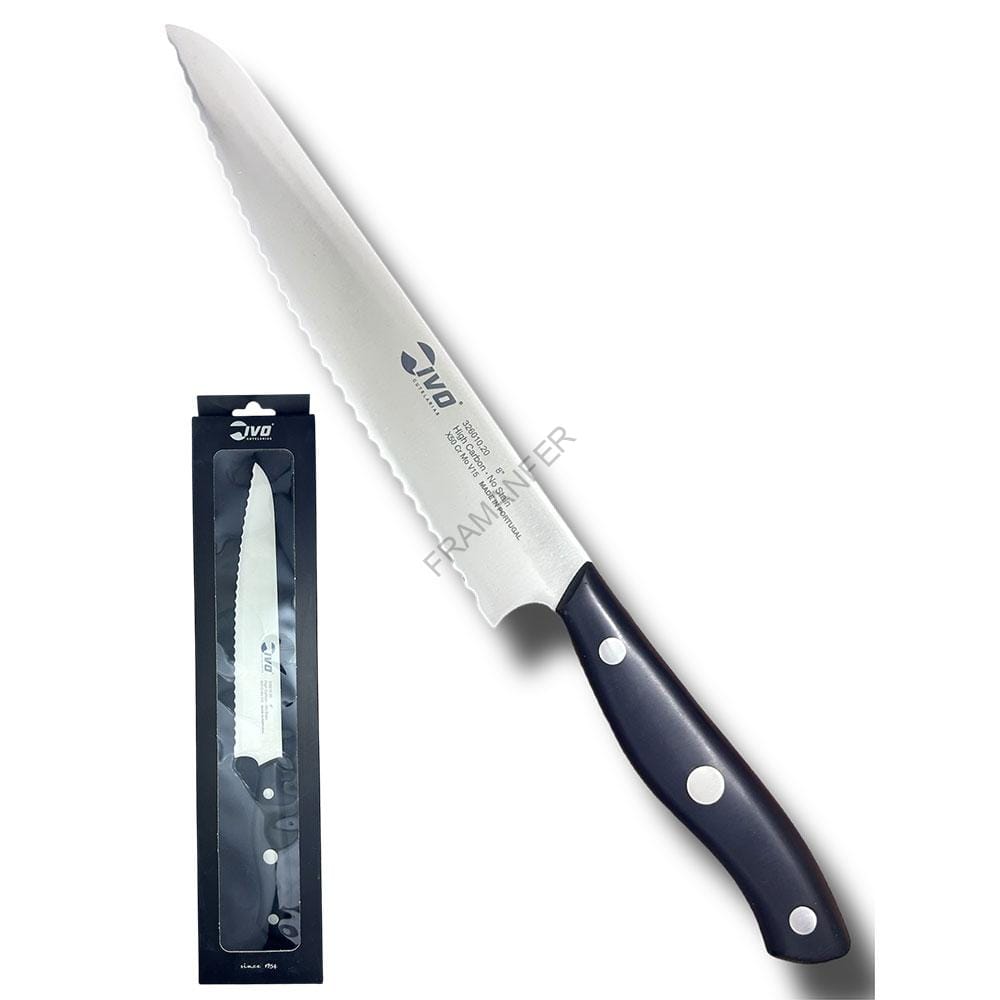 coltello pane 20cm pom inox nero ivo linea modern framanfer sarno