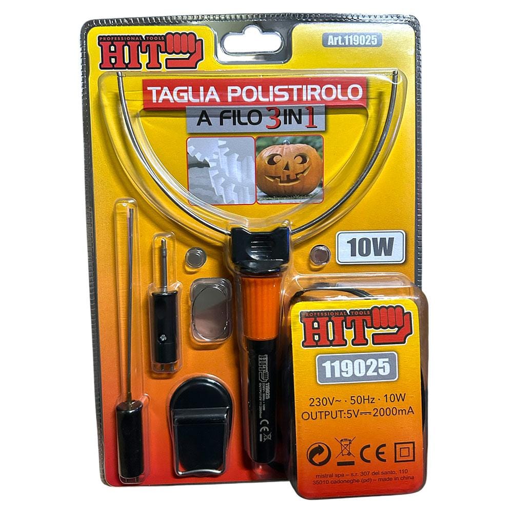 tagliapolistirolo elettrico 10w 220v 5v 2a hit ferramenta framanfer sarno