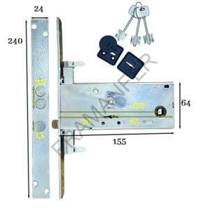 serratura iseo 963 701b4 serratura ad infilare doppia mappa entrata 70mm scrocco reversibile 2 catenacci tondi ferramenta framanfer sarno