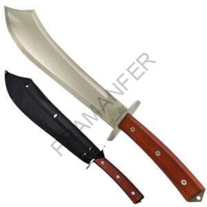 sciabola per carne 43cm manico in legno con personalizzazione gratuita e fodero framanfer sarno