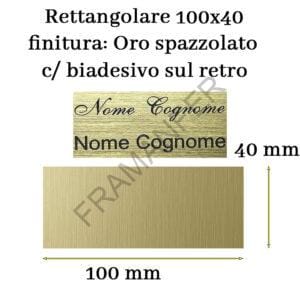 targa per cin personalizzata rettangolare 100x40mm in laminato acrilico finitura oro spazzolato targa ideale per il cin del tuo B&b ferramenta framanfer sarno