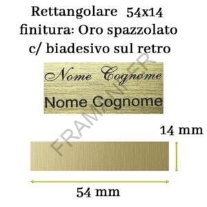 targa personalizzata 54x14 laminato oro spazzolato ideale per posta citofono ferramenta framanfer sarno