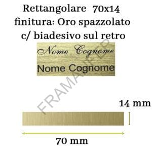 targa personalizzata 54x14 laminato oro spazzolato ideale per posta citofono ferramenta framanfer sarno