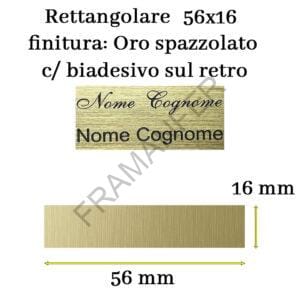targa personalizzata 56x16 laminato oro spazzolato ideale per posta citofono ferramenta framanfer sarno