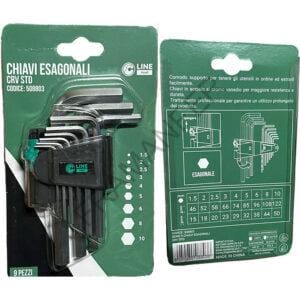 kit chiavi a brugola da 9 pezzi al cromo vanadio ferramenta framanfer sarno