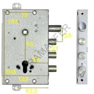 cisa 56515 +21mm anticipo 3 catenacci per cilindro europeo ferramenta framanfer sarno