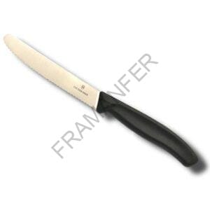 coltello seghettato da tavola 11cm nero victorinox framanfer sarno