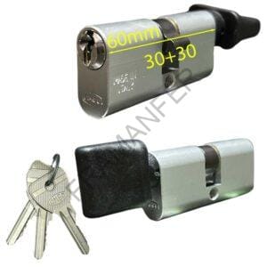 cilindro ovale con pomello 60mm centrale in alluminio nichel omec ferramenta framanfer sarno