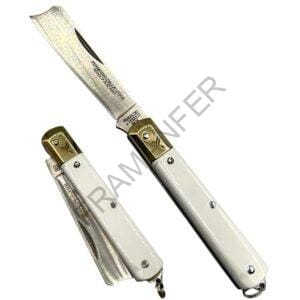 mozzetta in abs bianca da 15cm con lama in acciaio inox e collarino in ottone fenix framanfer sarno