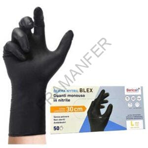 guanti nitrile lunghi nero blex ferramenta framanfer sarno