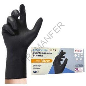 guanti nitrile lunghi nero blex ferramenta framanfer sarno