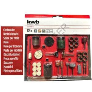 kit per minitrapano da 105pz assortiti della KWB ferramenta framanfer sarno