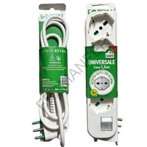 multipresa universale 4 posti con interruttore luminoso fanton ferramenta framanfer sarno