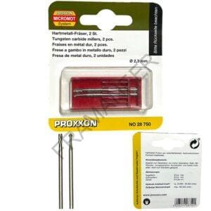 frese in metallo duro 2pz proxxon 28750 ferramenta framanfer sarno