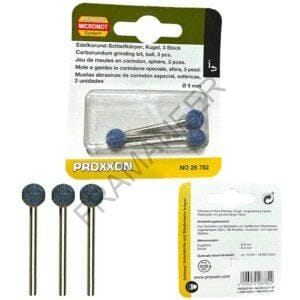 mola sferica a gambo al corindone speciale in confezione da 3 pezzi della proxxon ferramenta framanfer sarno