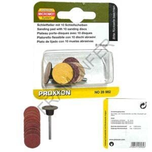 platorello flessibile con 10 dischi agrasivi proxxon 28982 ferramenta framanfer sarno