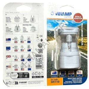 Adattatore da Viaggio per Prese UK-USA-EU-AU Velamp sh110 ferramenta framanfer sarno