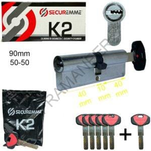 cilindro europeo 90mm 40-10-40 k2 securemme ferramenta framanfer sarno