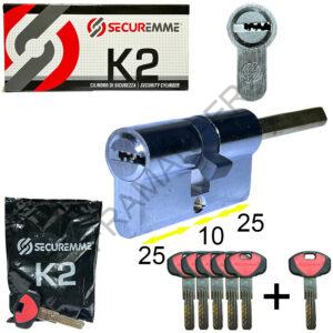 cilindro con codolo securemme k2 60mm centrale ferramenta framanfer sarno