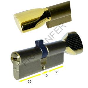 cilindro con pomello 80mm 40-40 centrale con pomello in ottone lucido corbin eurostar ferramenta framanfer sarno